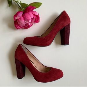 Sole Society red suede heels